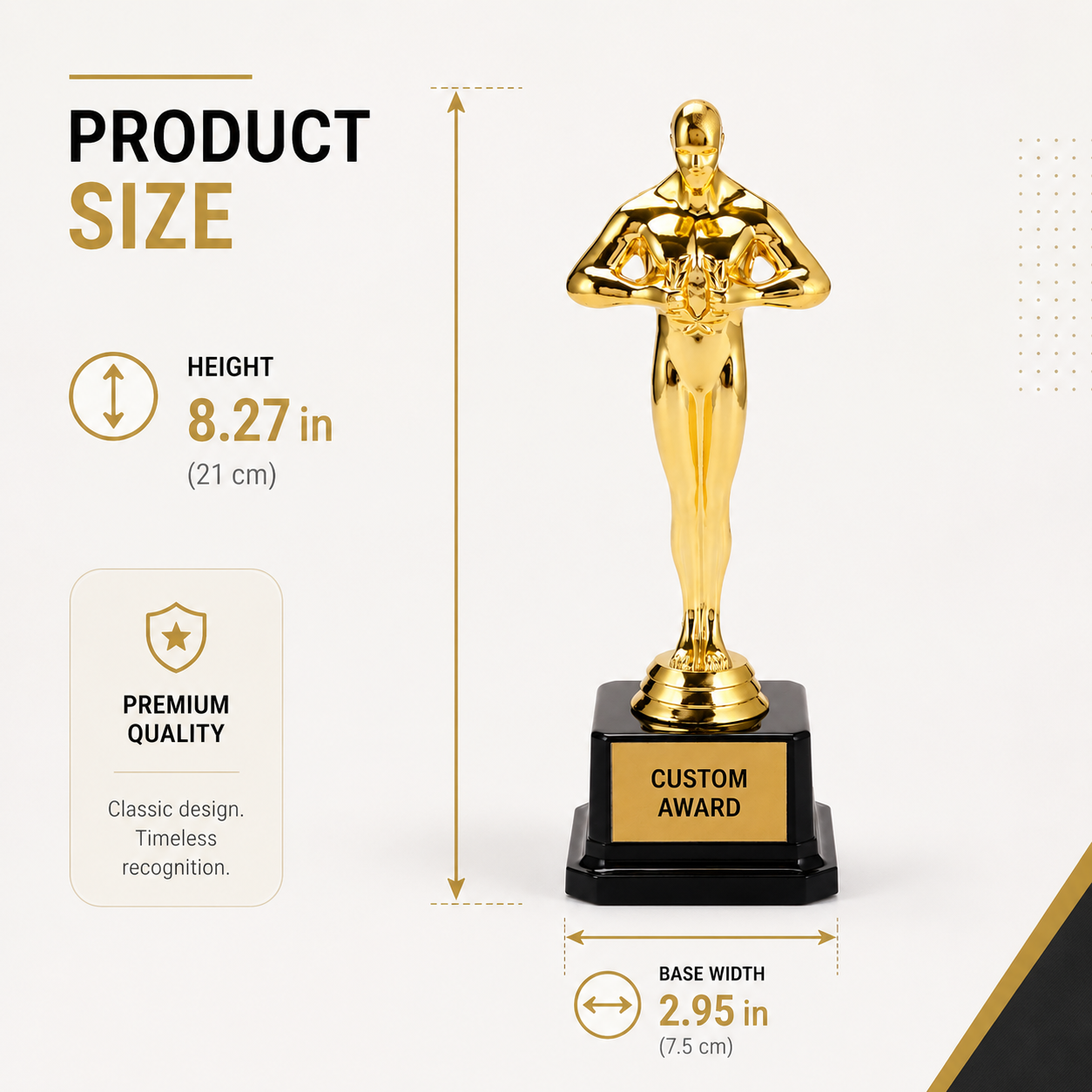 Trophée Oscar personnalisé