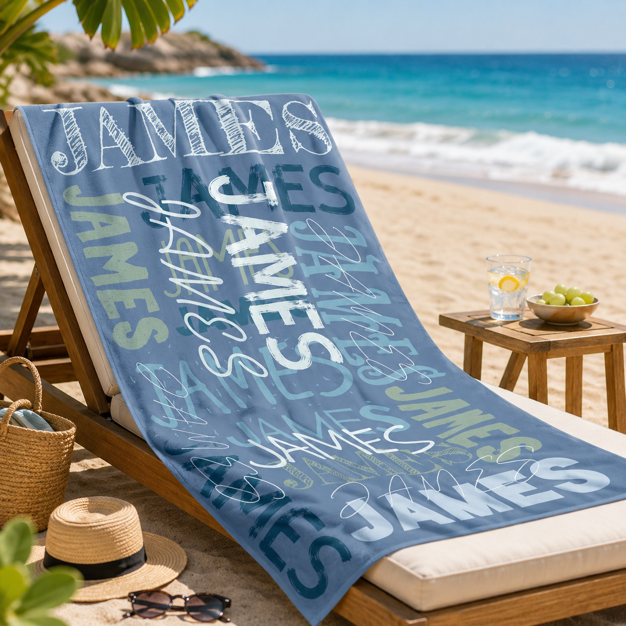 Personalized Name Beach Towel