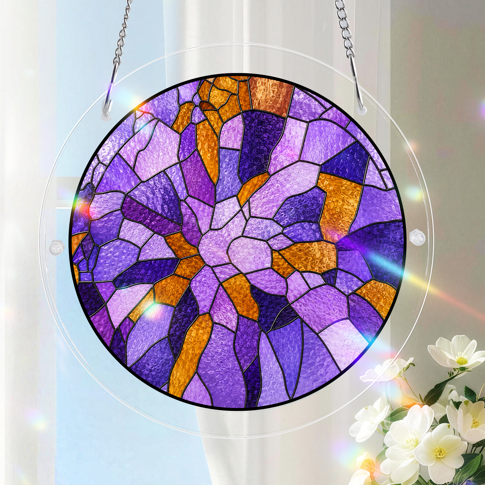 Custom Photo Portrait Parents Family-Acrylic Puzzle Suncatcher