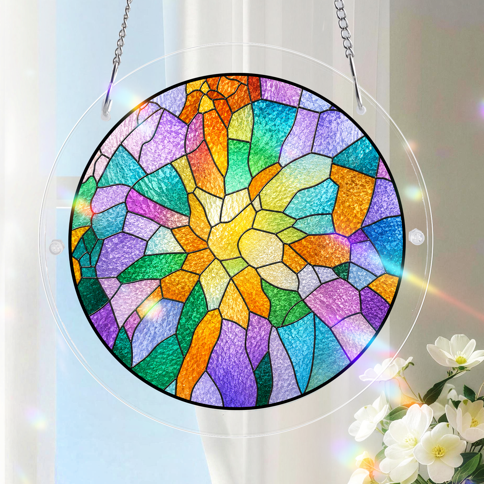 Custom Photo Portrait Parents Family-Acrylic Puzzle Suncatcher