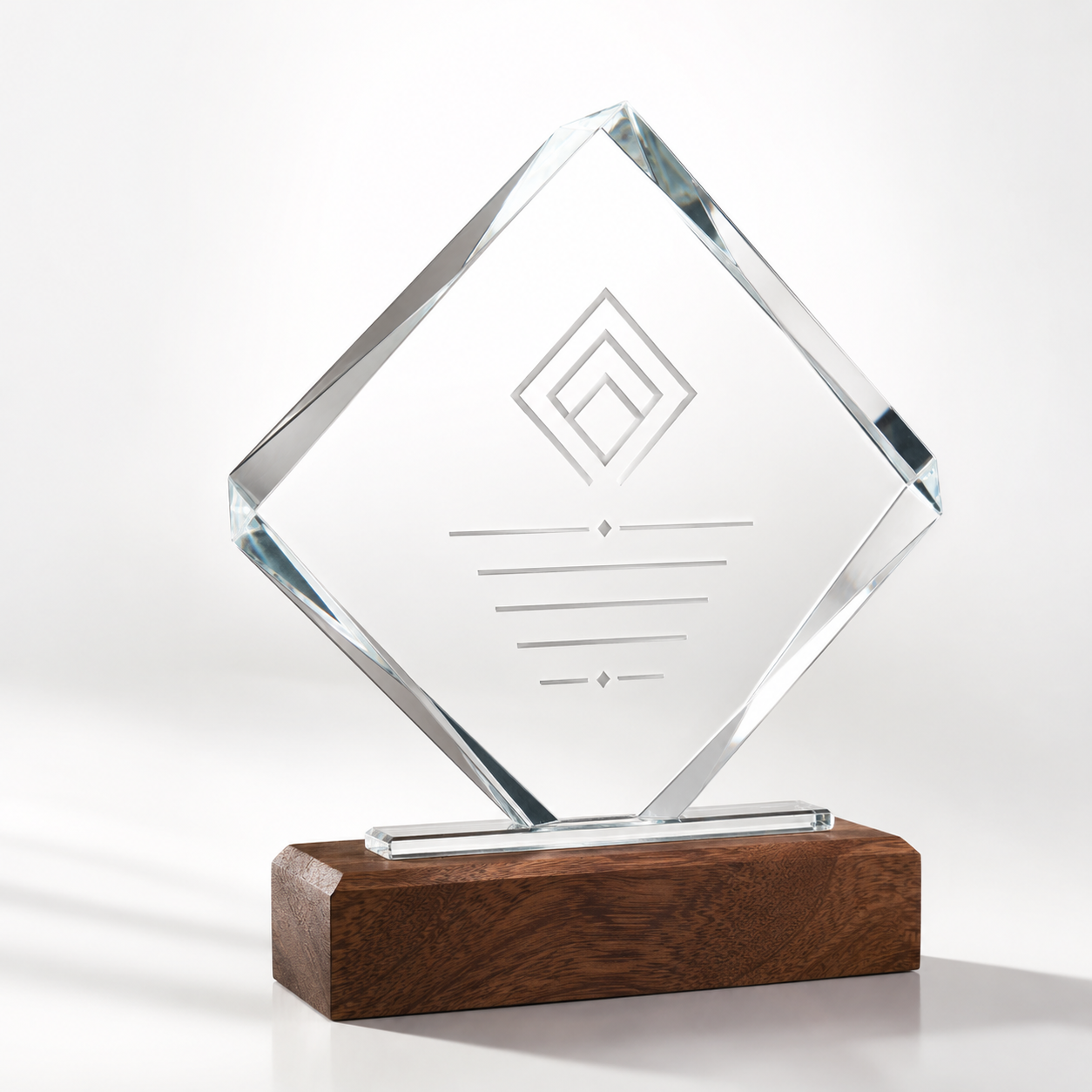 Personalized Square Crystal Trophy