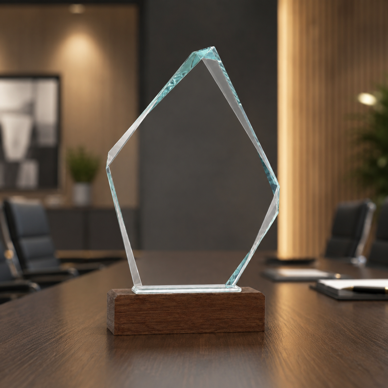 Personalized Rhombus Crystal Trophy
