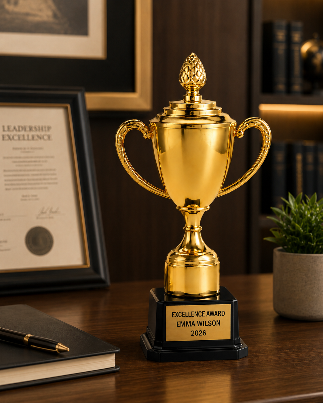 Personalized Magnolia Trophy