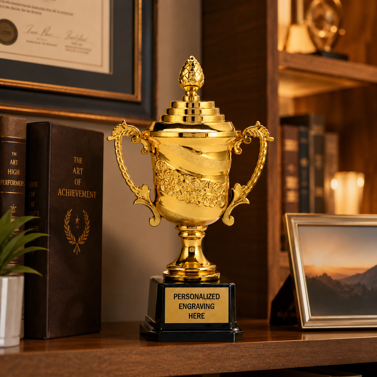 Trophée Rose Personnalisé