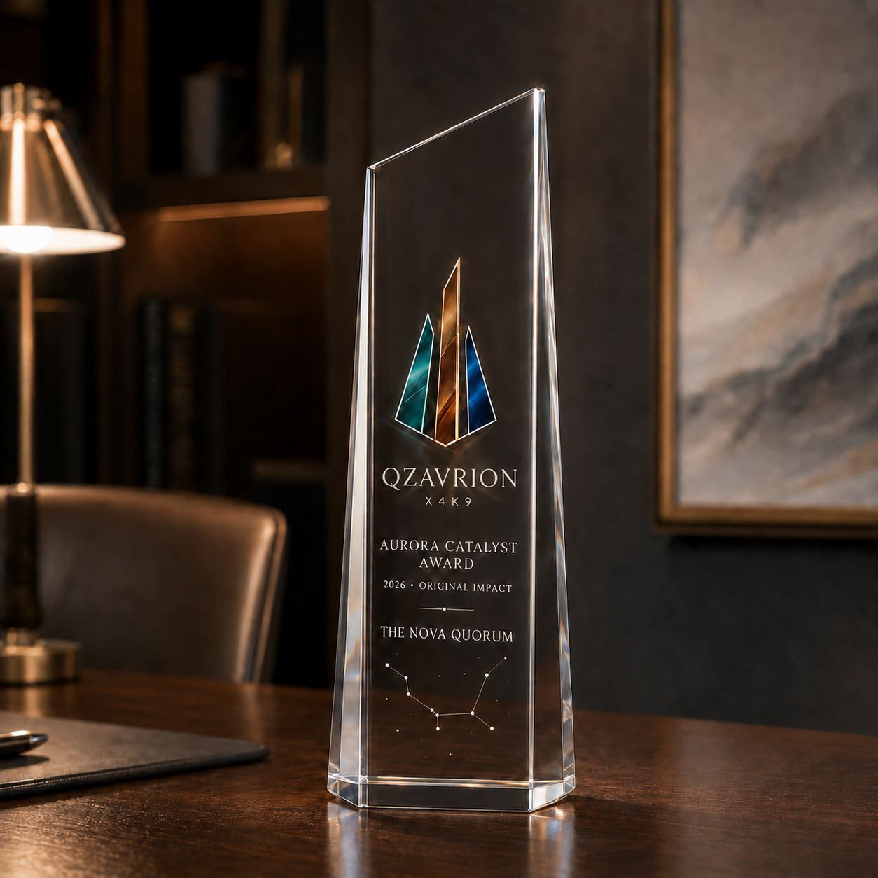 Trophées personnalisés en forme de diamant