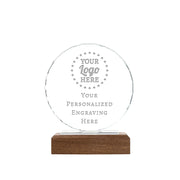 Personalized Round Crystal Trophy