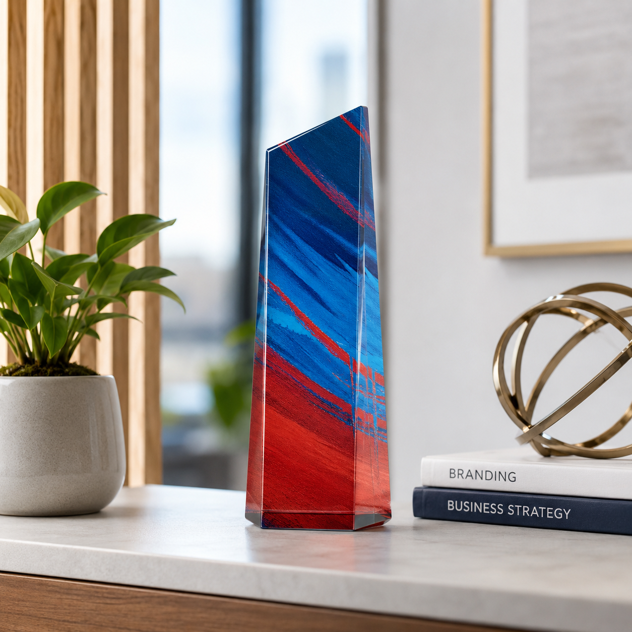 Trophées personnalisés en forme de diamant