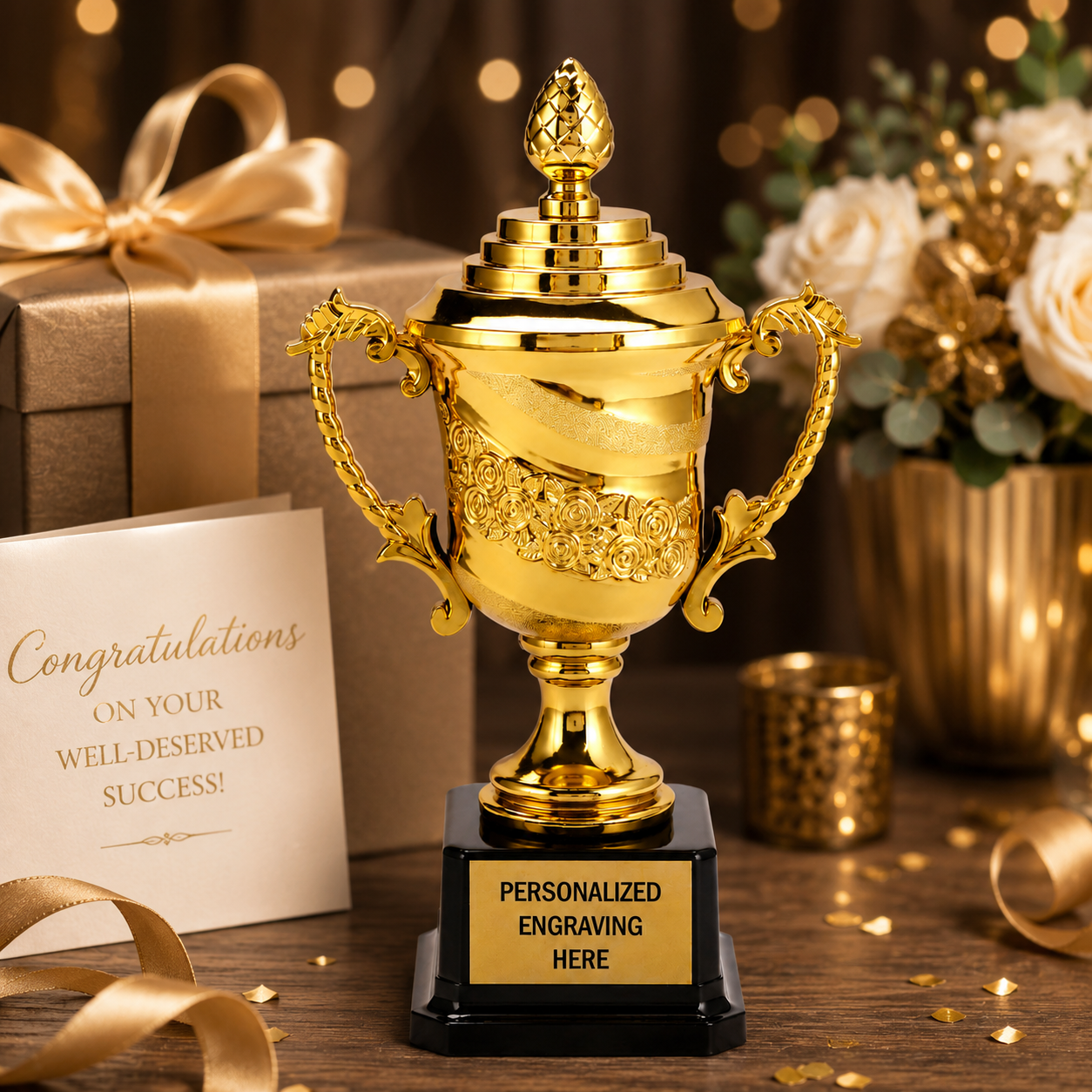 Trophée Rose Personnalisé