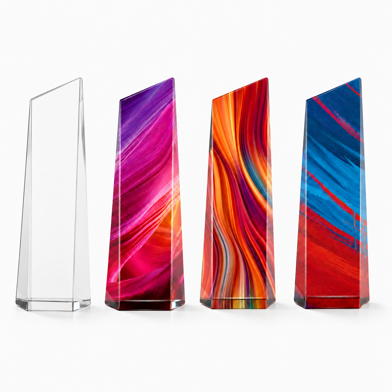 Trophées personnalisés en forme de diamant