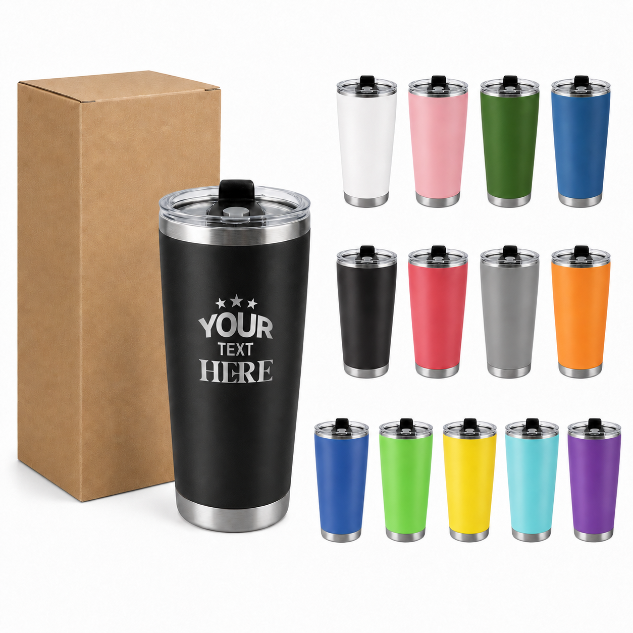 Gobelet isotherme personnalisé en acier inoxydable de 20 oz
