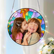 Custom Photo Portrait Parents Family-Acrylic Puzzle Suncatcher - Giftula