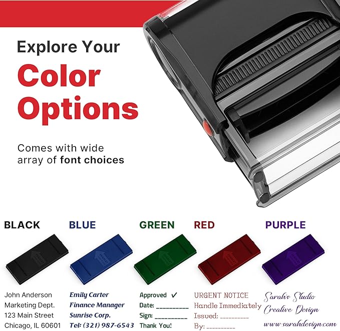 Custom Self Inking Stamp – Personalized Rubber Stamp with Your Design - Giftula