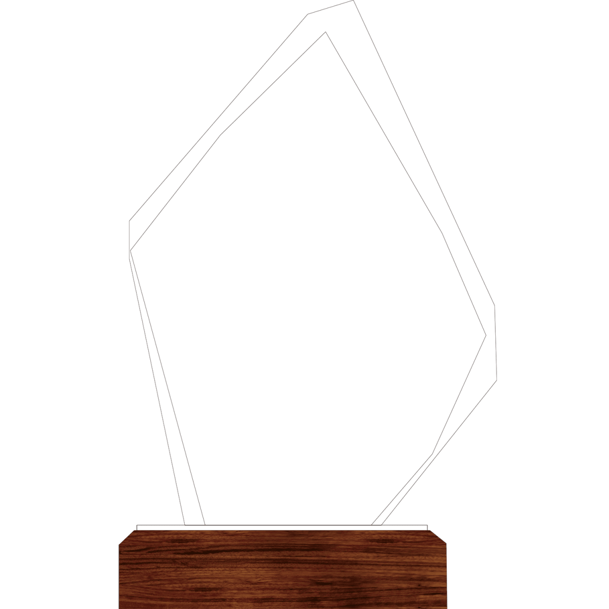 Personalized Rhombus Crystal Trophy - Giftula