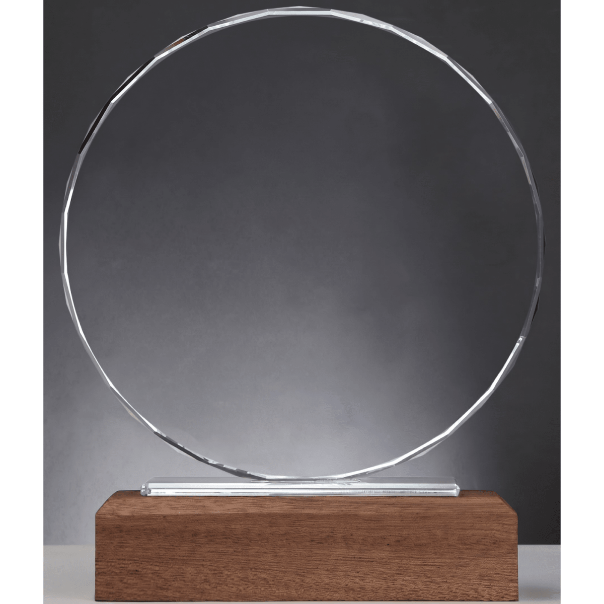 Personalized Round Crystal Trophy - Giftula