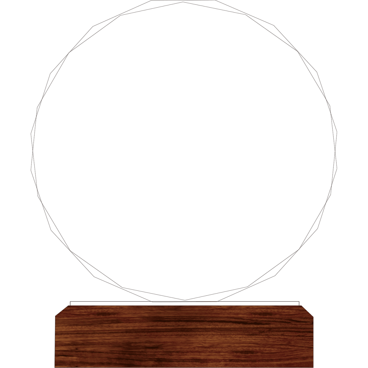 Personalized Round Crystal Trophy - Giftula