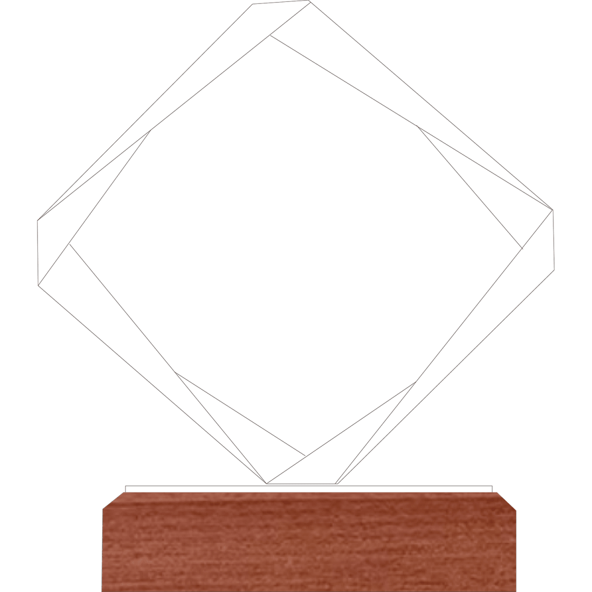 Personalized Square Crystal Trophy - Giftula