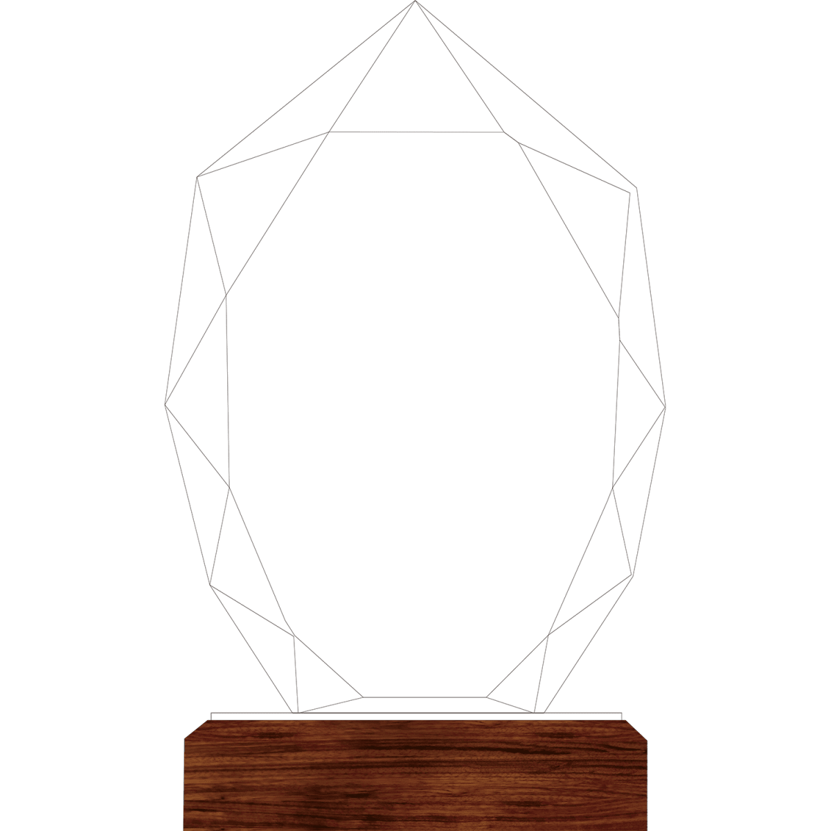 Personalized Tree - shaped Crystal Trophy - Giftula