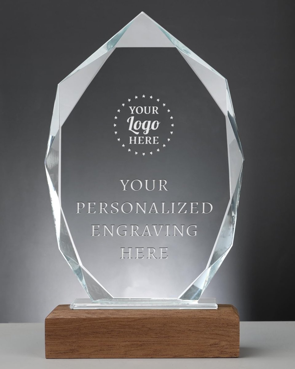 Personalized Tree - shaped Crystal Trophy - Giftula